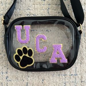 Clear crossbody stadium bag